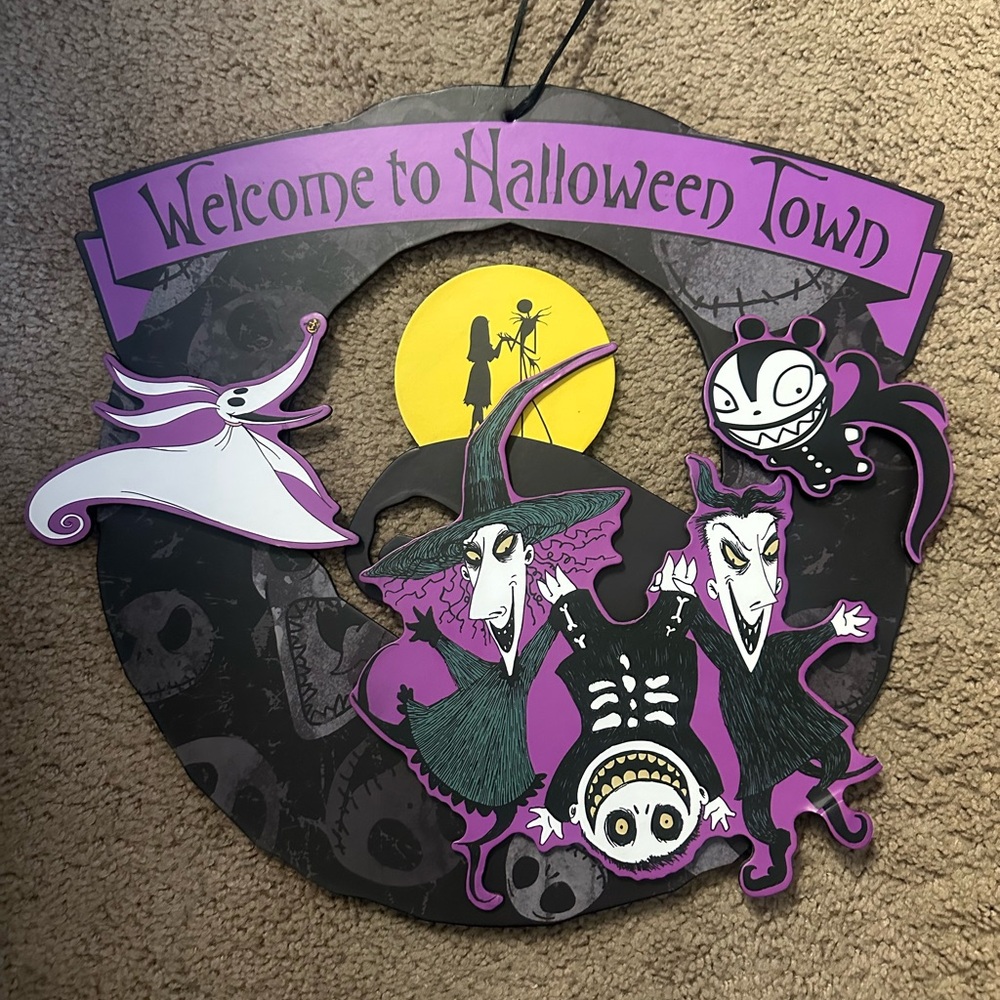 Halloween Town Wreath Nightmare Before Christmas